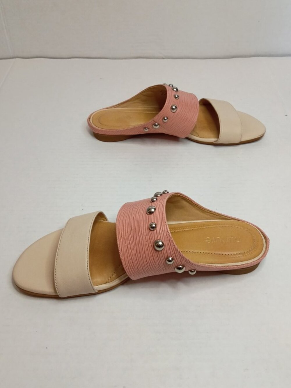 Nurture Cassandrah Studded Slide Sandals Pink Cream Women’s 8M - Picture 5 of 10
